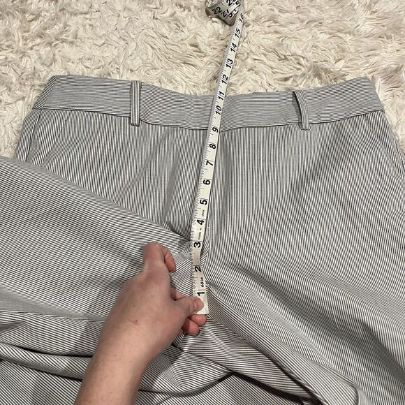 TALBOTS NEWPORT PANTS - Gray STRIPE - CURVY FIT SIZE 10 New With Tags - Picture 14 of 16